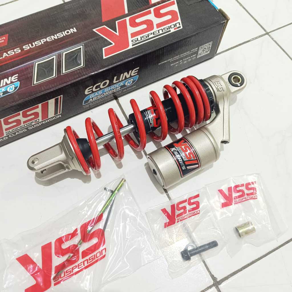 COD Single Shock YSS K-Series OC302 for Mio 300mm & Vario 125 330mm Genio Scoopy Matic Merah Skok Be