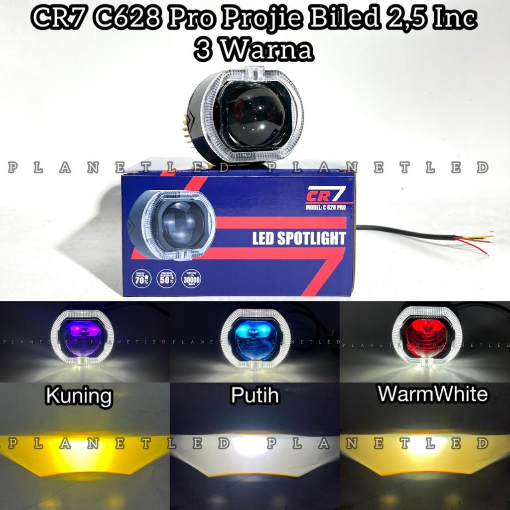 CR7 C628 Lampu Utama Projie Biled 2,5 Inc 3 Warna