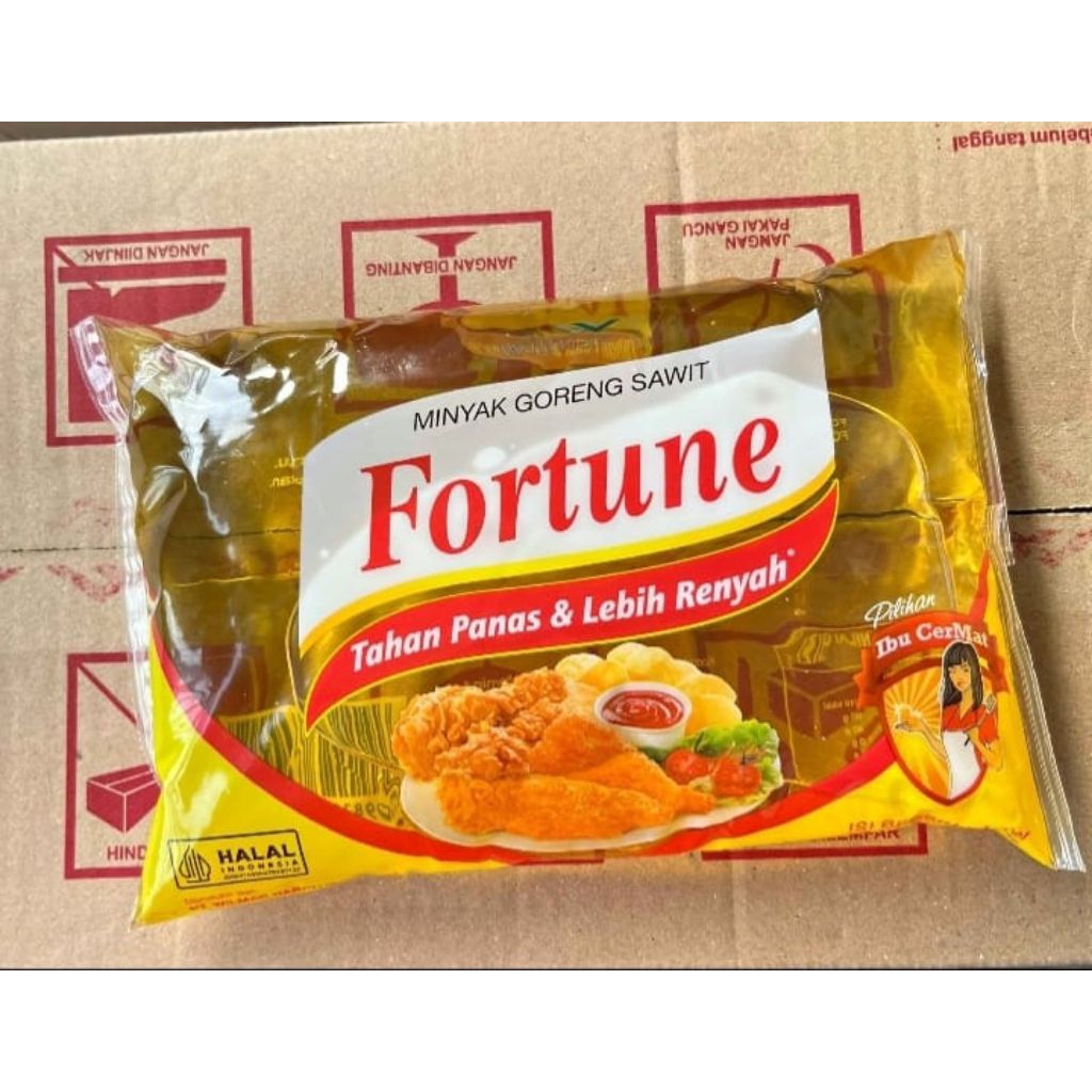 Minyak Goreng FORTUNE Bantal 1L (1Dus isi 12 Pcs)