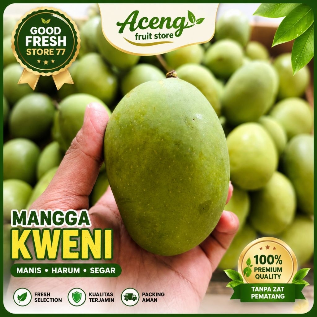 Buah mangga kweni manis fresh mangga lokal kweni 1 kg