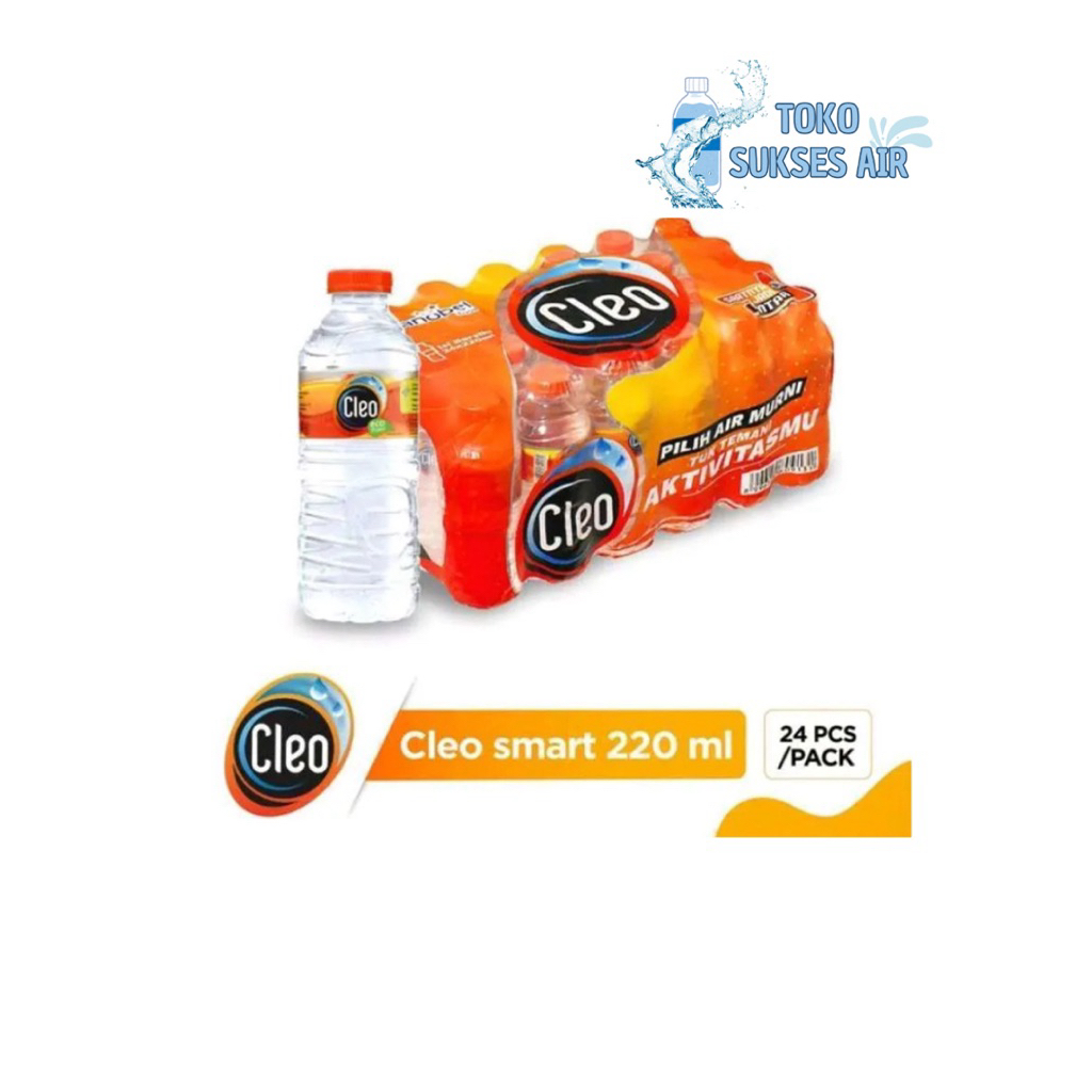 CLEO AIR MINERAL BOTOL KEMASAN MINI 220ML - CLEO SMART 220ML 1 DUS (24)