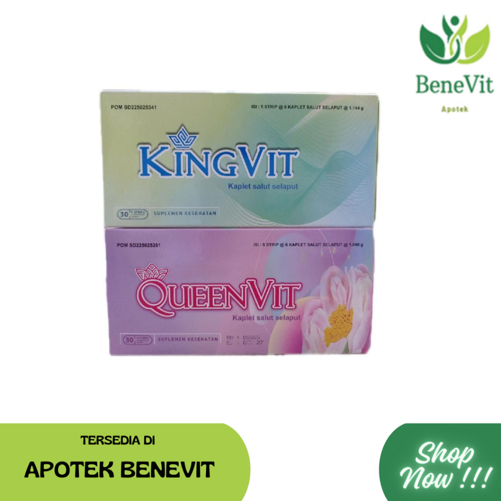 Multivitamin KingVit & QueenVit Untuk Pria dan Wanita Box