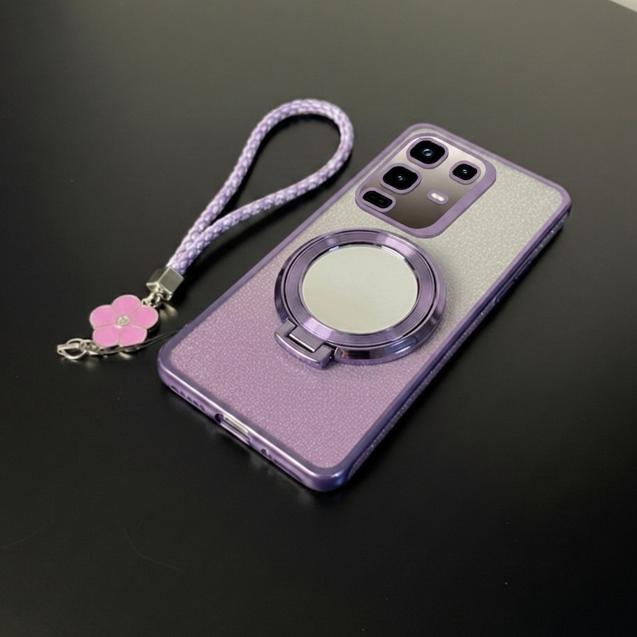 Case Infinix Note 50 50x 50s 50 Pro 50 Pro Plus Luxury Gliter Ring Mirror Free Lanyard Bunga