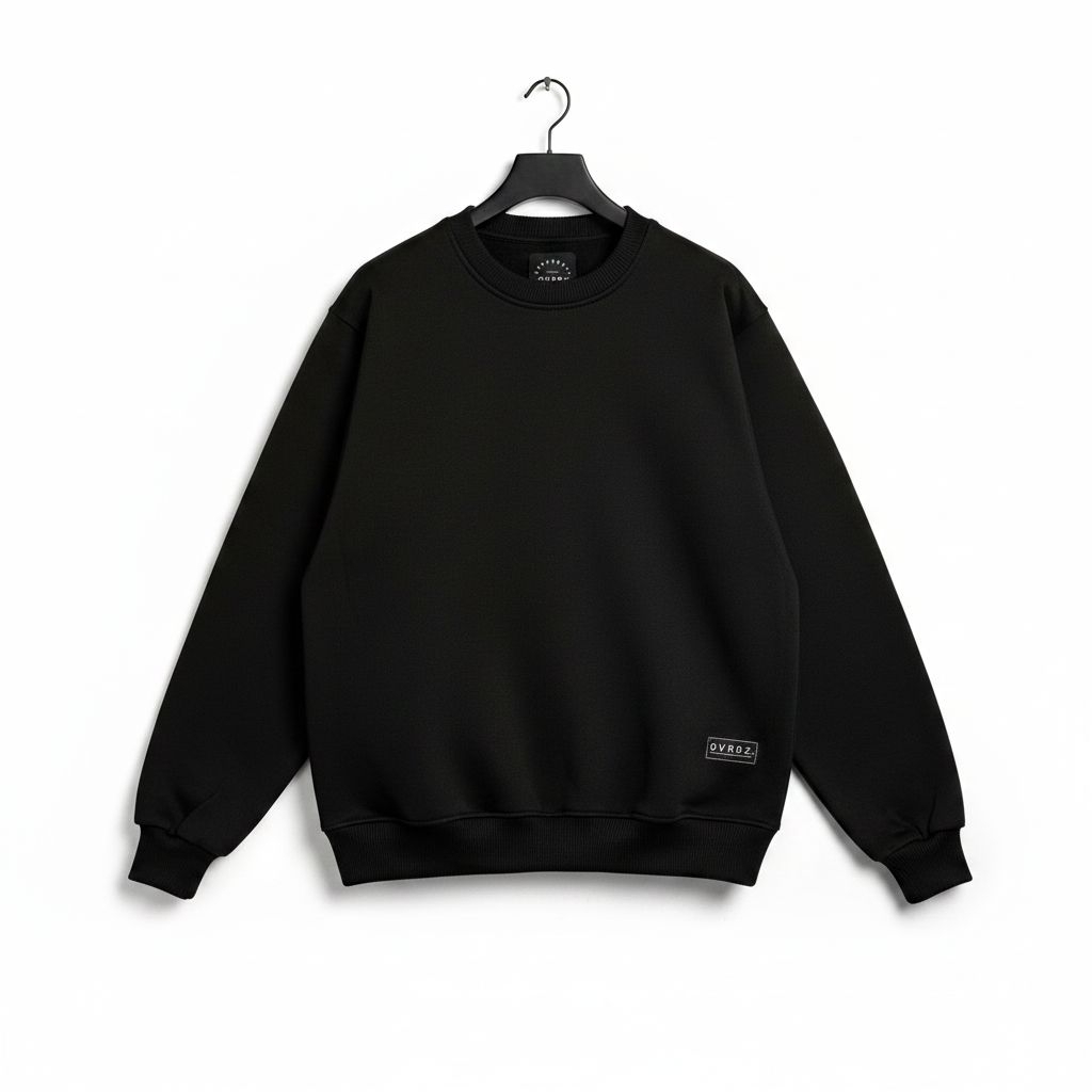 Allarded Sweater Crewneck Polos Pria Wanita Bahan Fleece Nyaman Di Pakai