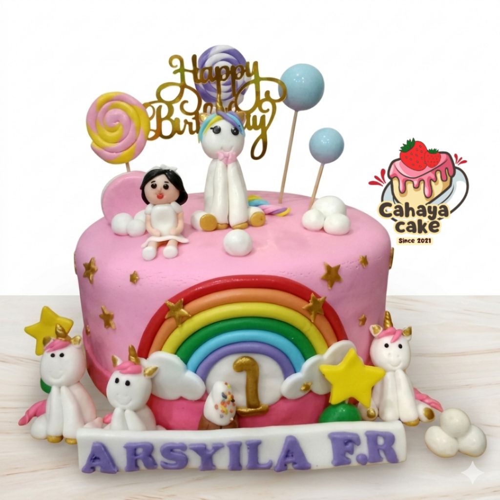 Kue Ulang Tahun Unicorn / Unicorn Cake / Kue Ultah Anak Karakter Unicorn