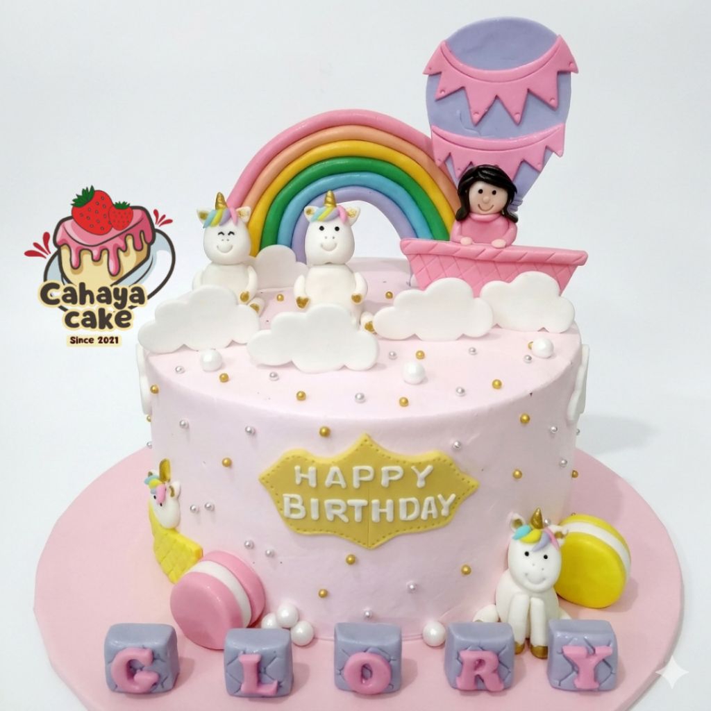 Kue Ulang Tahun Unicorn / Unicorn Cake / Kue Ultah Anak Unicorn / Unicorn