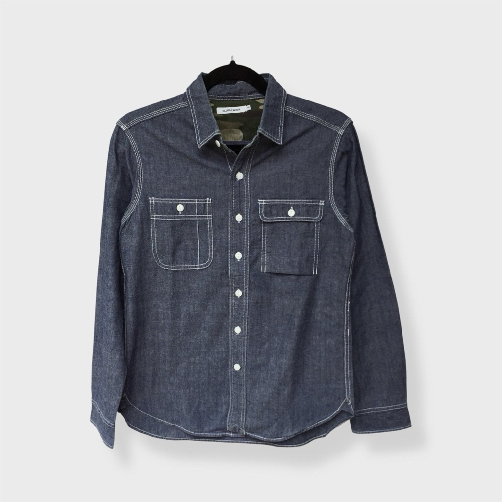 kemeja chambray Global works