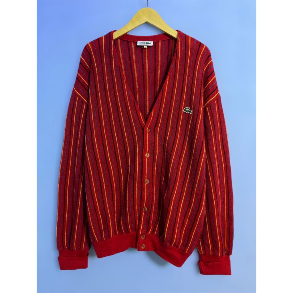 VINTAGE CARDIGAN LACOSTE 1980'S WOOL