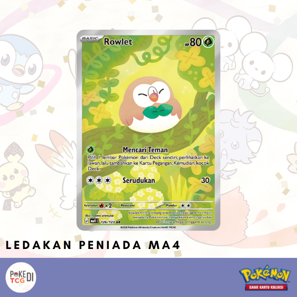 Rowlet MA4 | 126/123 AR - Pokemon TCG Indonesia