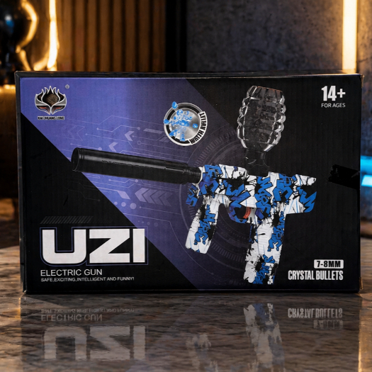 LunaToys - Mainan Anak Gel Blaster Uzi Automatic Pistol Water Bubble Outdoor (Rechargeable, SNI)