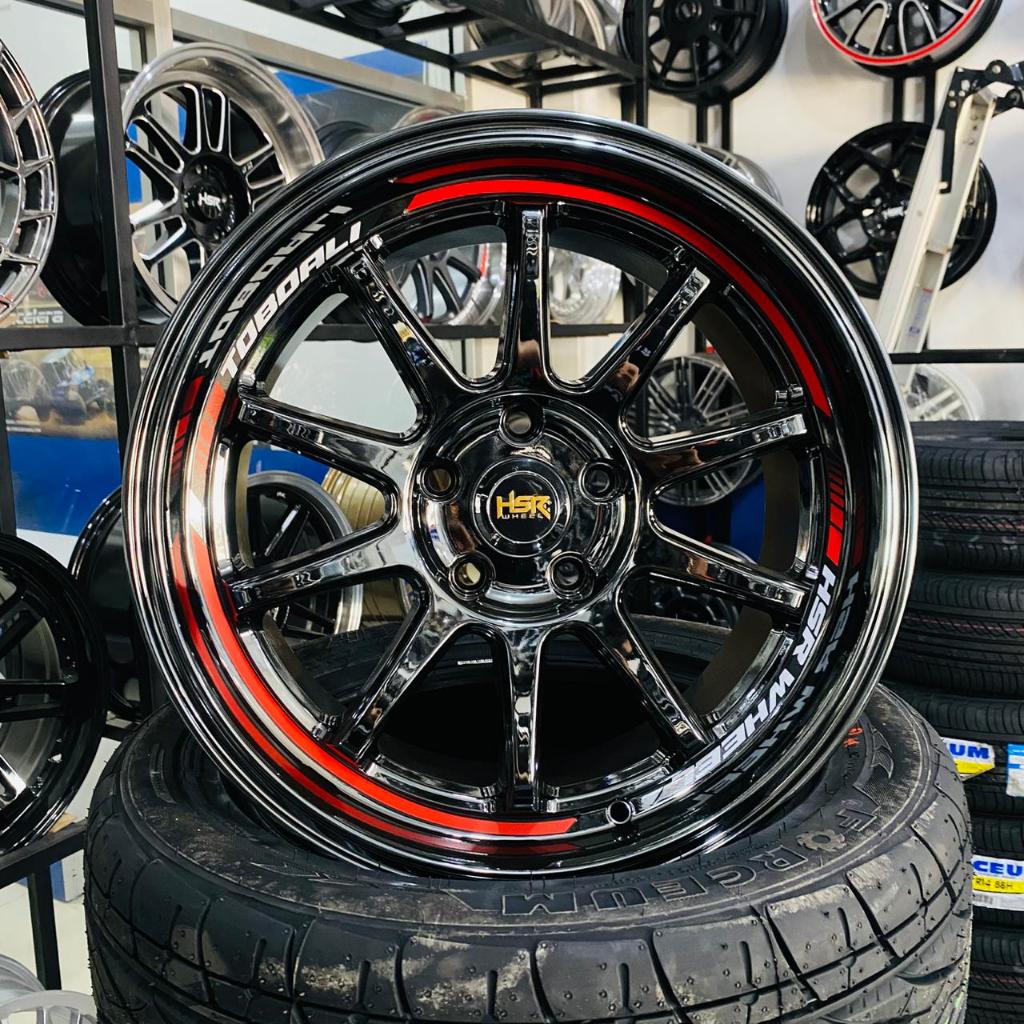 VELG MOBIL VARIASI HSR WHEELS ring 17 baut 5 warna black chrome untuk mobil innova rush terios xpand