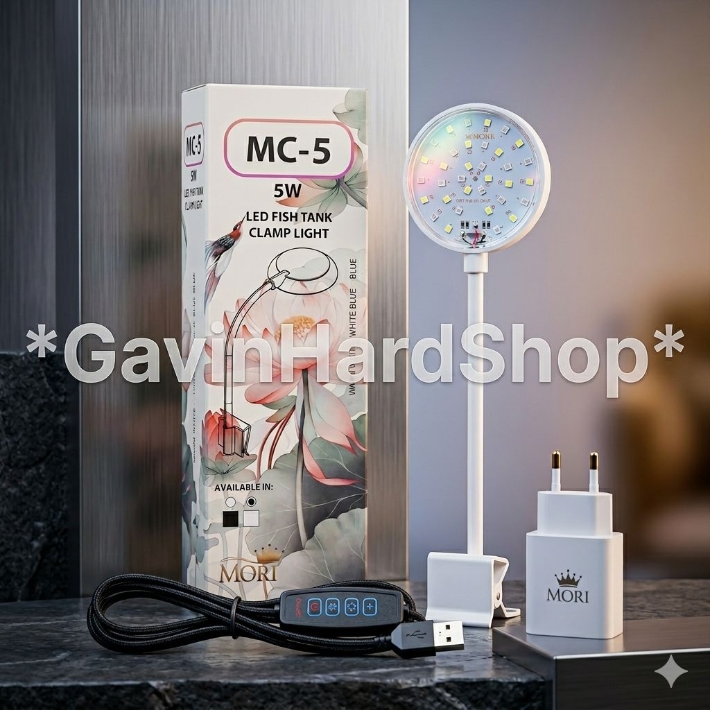 Lampu Akuarium, Lampu LED Akuarium, Lampu Jepit Akuarium, Lampu Nano Tank, Lampu Aquascape Mini, Lam