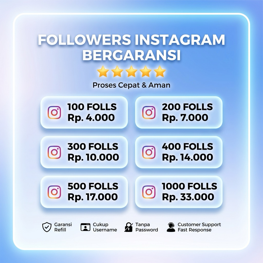 FOLLOWERS INSTAGRAM GARANSI