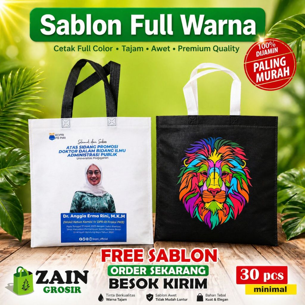 Sablon Goodie Bag Full Color DTF Custom Design
