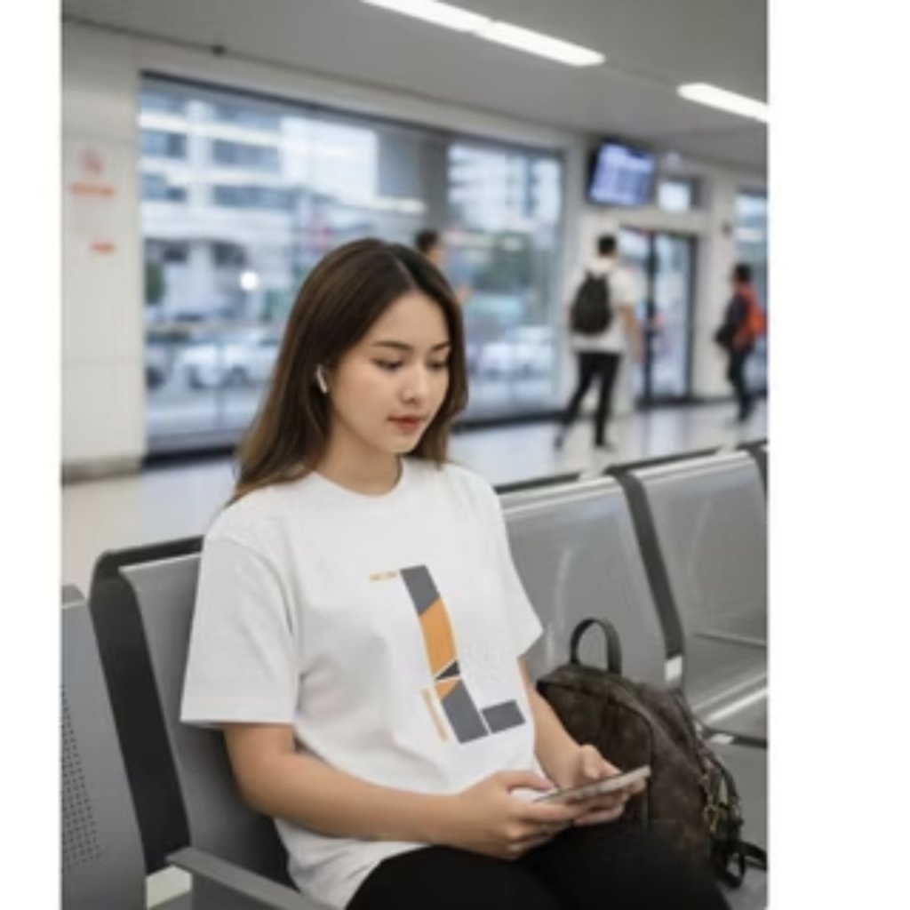 kaos Distro L / baju kaos pria dan wanita bahan katun combed 30s sablon kaos KOREA inisial