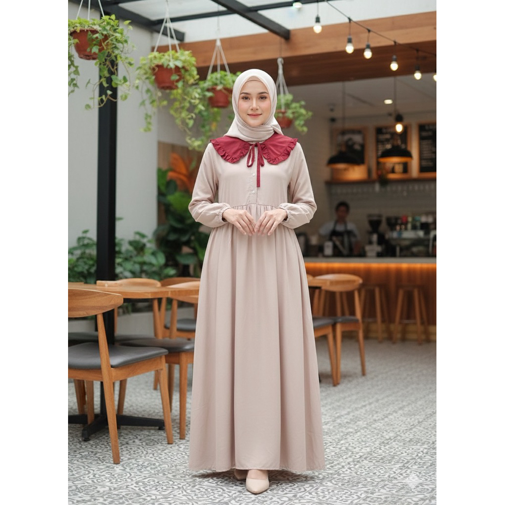 Gamis rayon Candy|Gamis ld 100cm