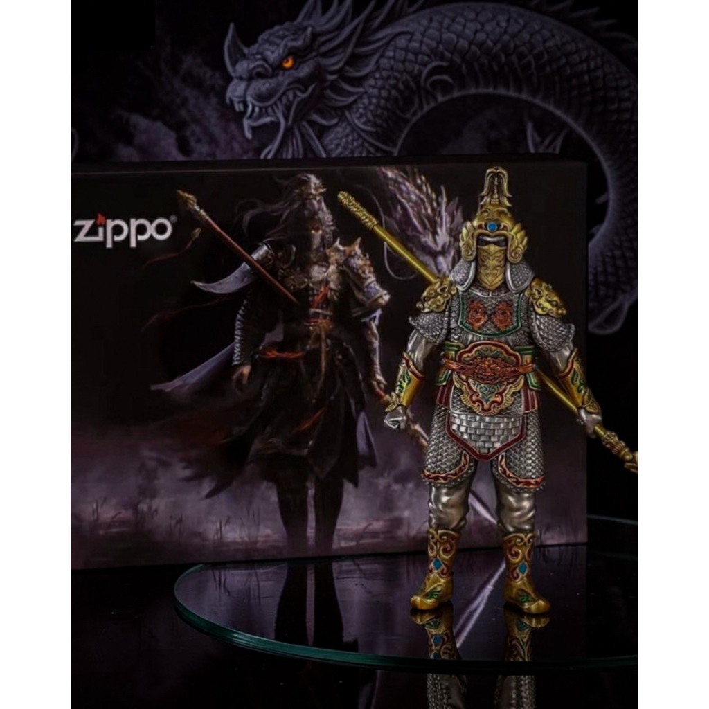 Custom Zippo Warrior Sculpture Armor Metal Lighter Rare Collector Display Premium Zippo Custom