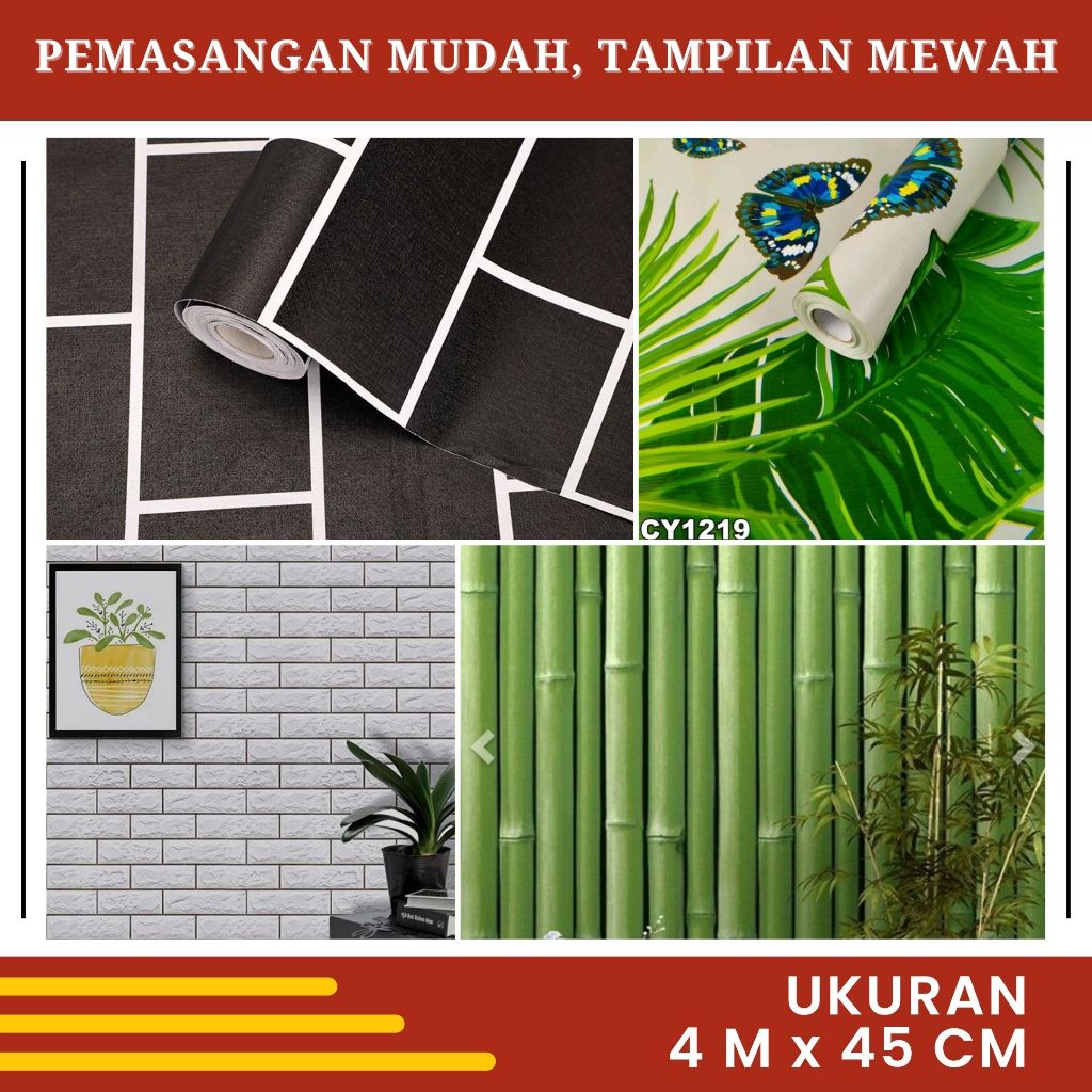Wallpaper Dinding Ruang Tamu Walpaper Dinding Motif Daun Hijau Tropis Wallpaper Dinding Motif Alam