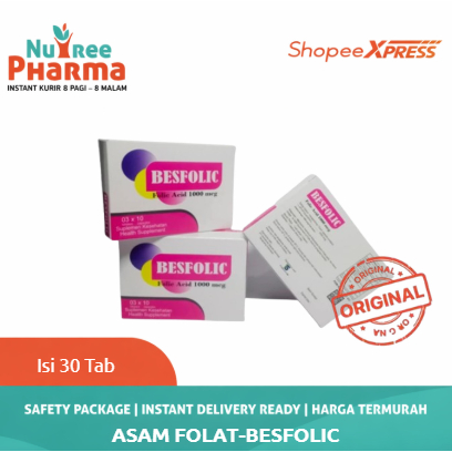 Besfolic Folic Acid 1000 mcg | Suplemen Asam Folat / Folic Acid Untuk Ibu Hamil | Program Hamil