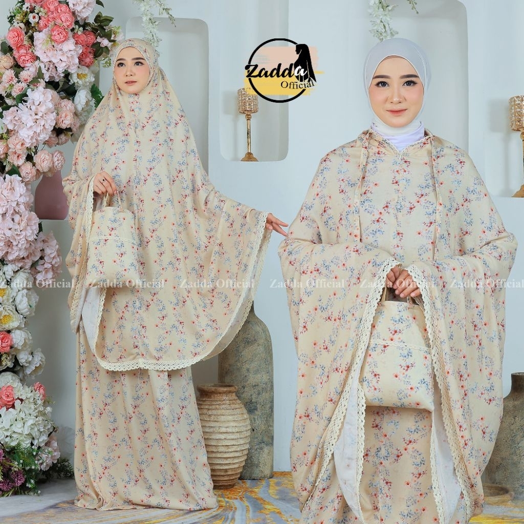 Mukena Rayon Motif Renda Kecil Grosiran Mukena Rayon