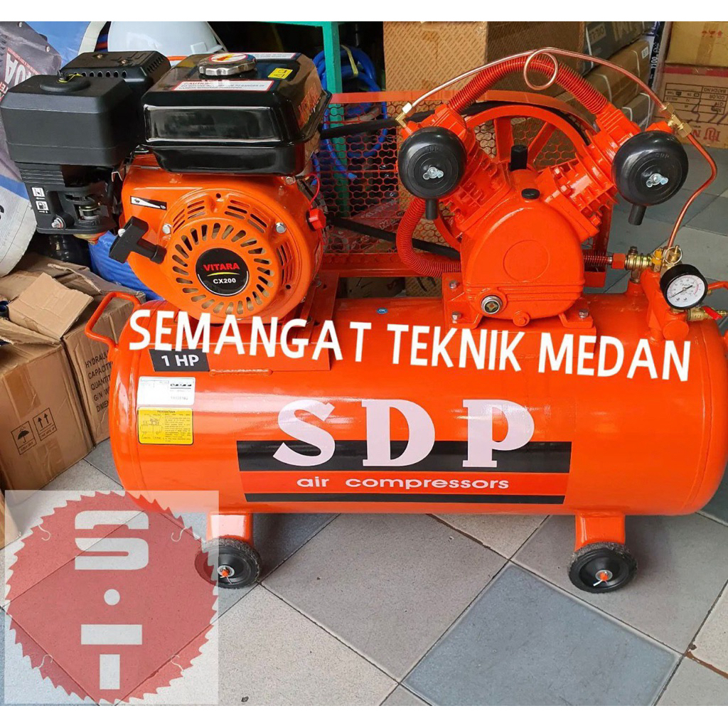 KOMPRESOR 1hp Robin gx200/ kompresor merek sdp / kompresor robin