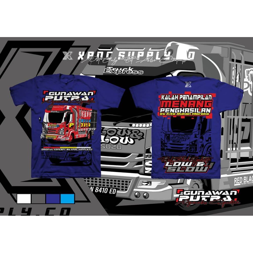T-shirt Truk "GUNAWAN PUTRA" | Unisex Pria-Wanita | Free Stiker hologram & Ganci Terlaris