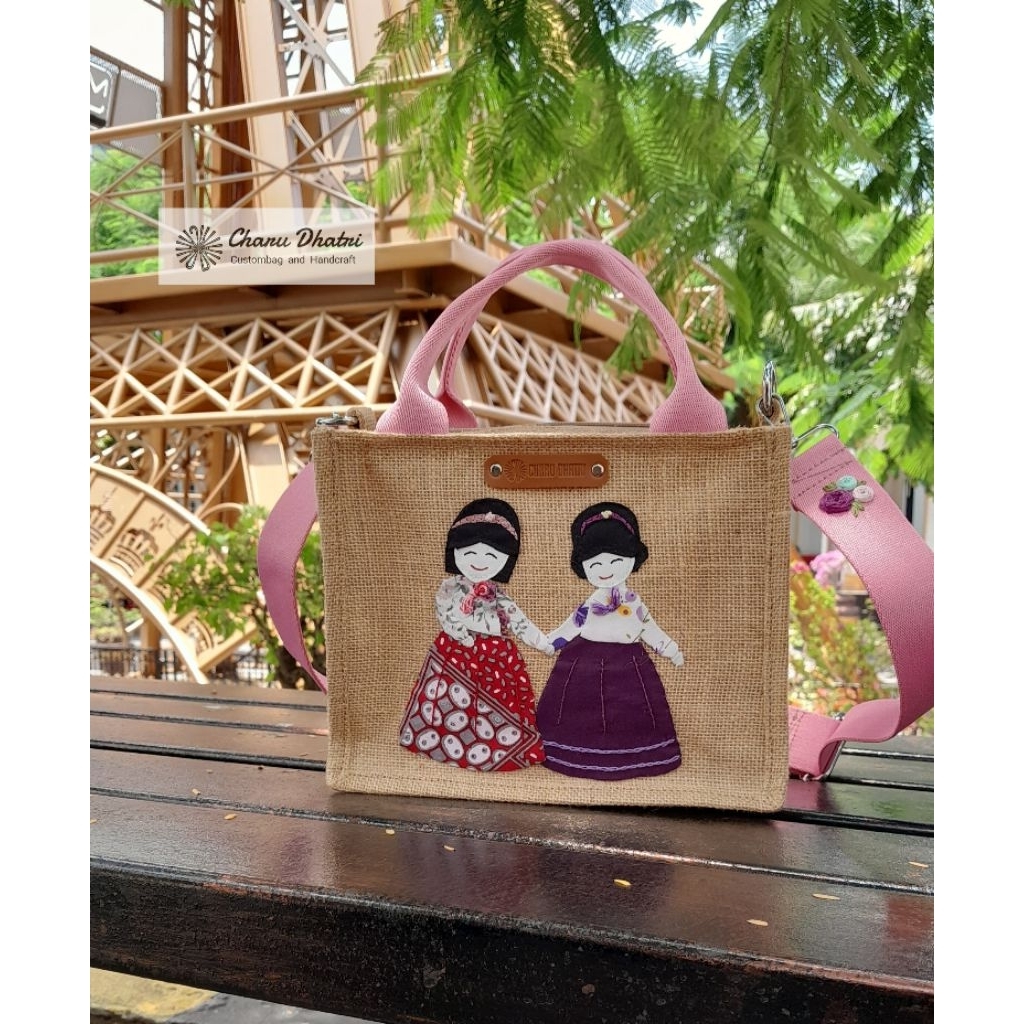 Tas Goni Premium Handmade Custom | Tote Bag Goni Unik Perca & Handle Webbing Tebal | Tas Eco Friendl