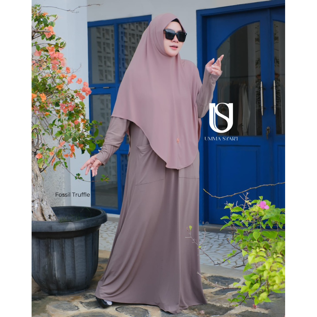 ABAYA SHANZA BY UMMA SYARI /ABAYA JERSEY ADEM/ABAYA PREMIUM/ABAYA POLOS JERSEY/ABAYA HAJIUMROH