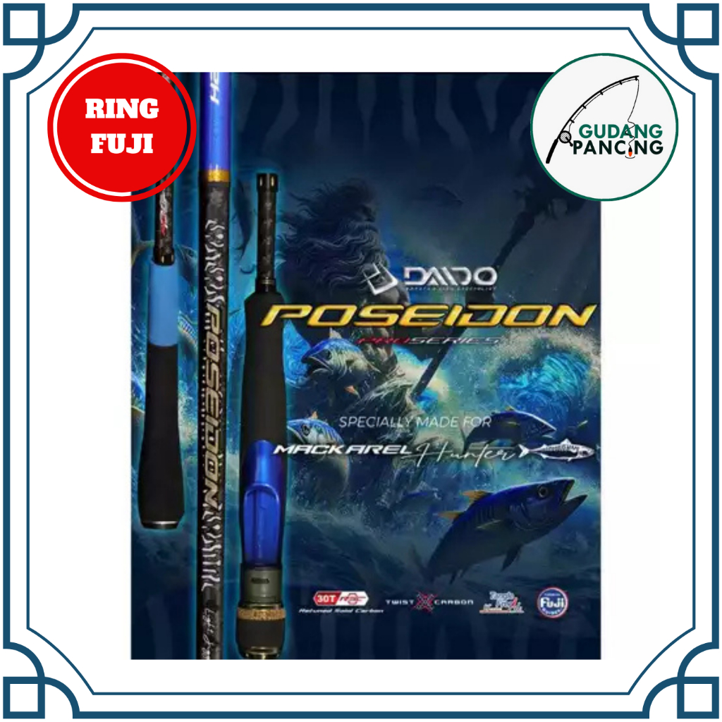 Rod / Joran Pancing Daido POSEIDON MACKAREL Light Jigging PE 1-3 PE 2-4
