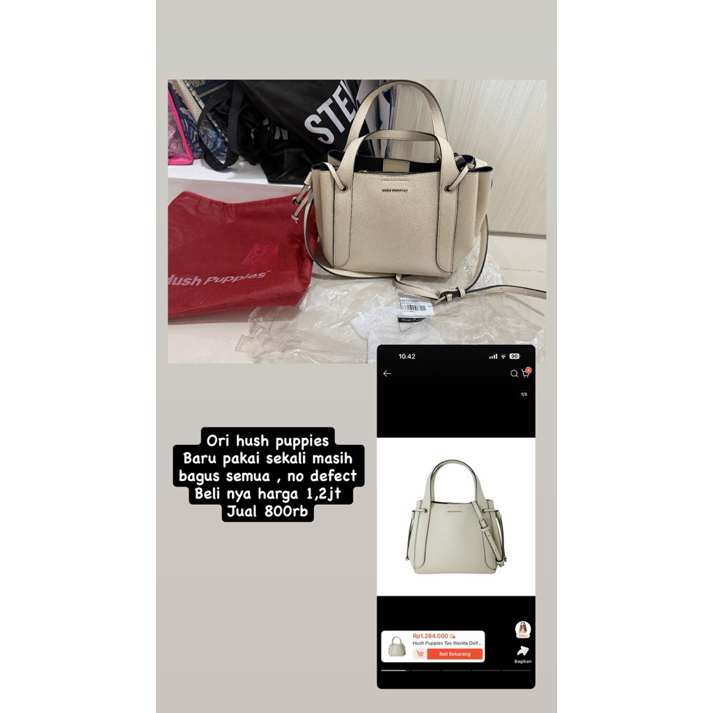 preloved tas original hush puppies