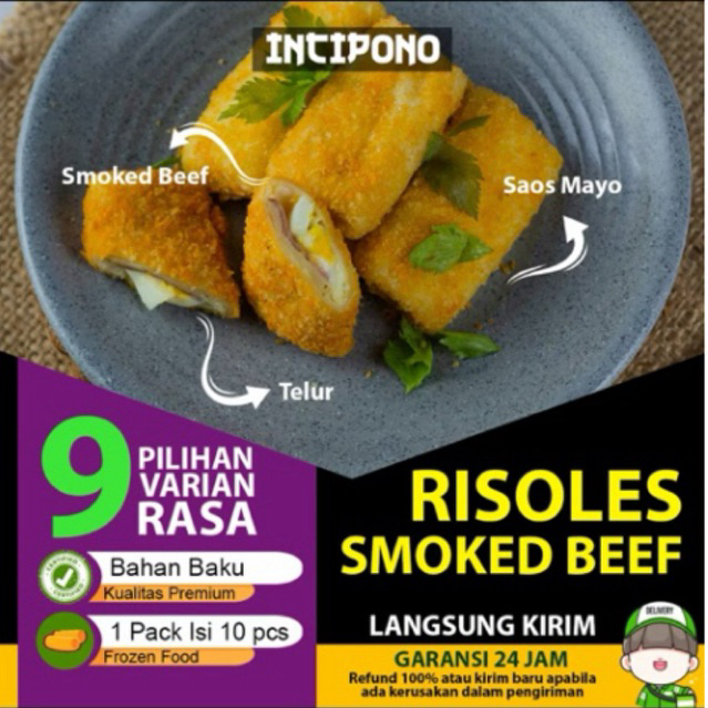 Incipono Risoles 1pax Isi 10 Frozen Food Halal Premium