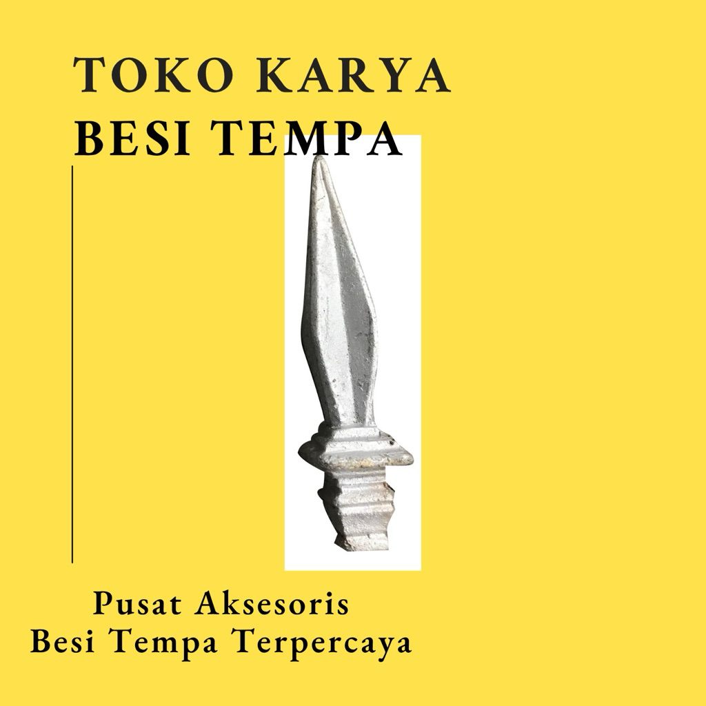 Ornamen Pagar Besi Tombak 03 Besar / Ornamen Besi Tempa / Ornamen Pagar Besi dan Tralis / Aksesoris 