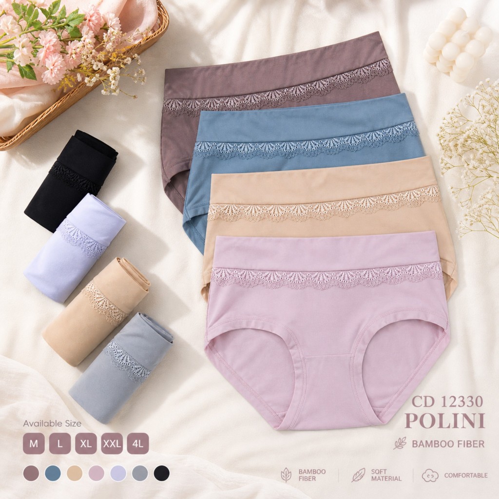 BEE - Celana Dalam Wanita Premium Best Quality  Cd Polini Renda 12330