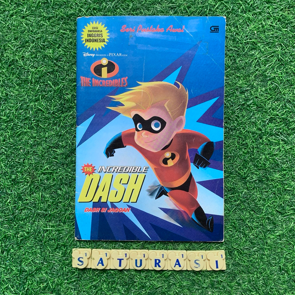 (Saturasi Preloved) Seri Pustaka Awal : The Incredibles Dash (Bilingual) - Buku Cerita Anak Import