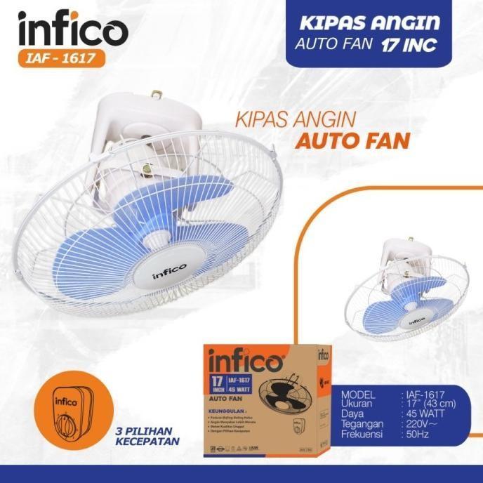 OKAYAMA/SOGO/NAGOYA/INFICO Auto fan 17 FT328 D1/kipas angin plafon/orbit fan 16 inch atap new
