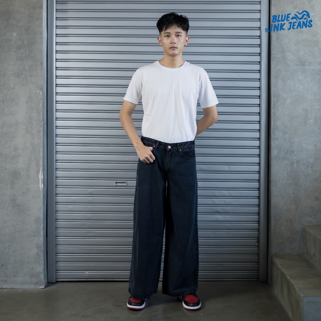 Nuance Jeans - Celana Jeans Pria Wide Leg Korean Style Straight Cut Premium