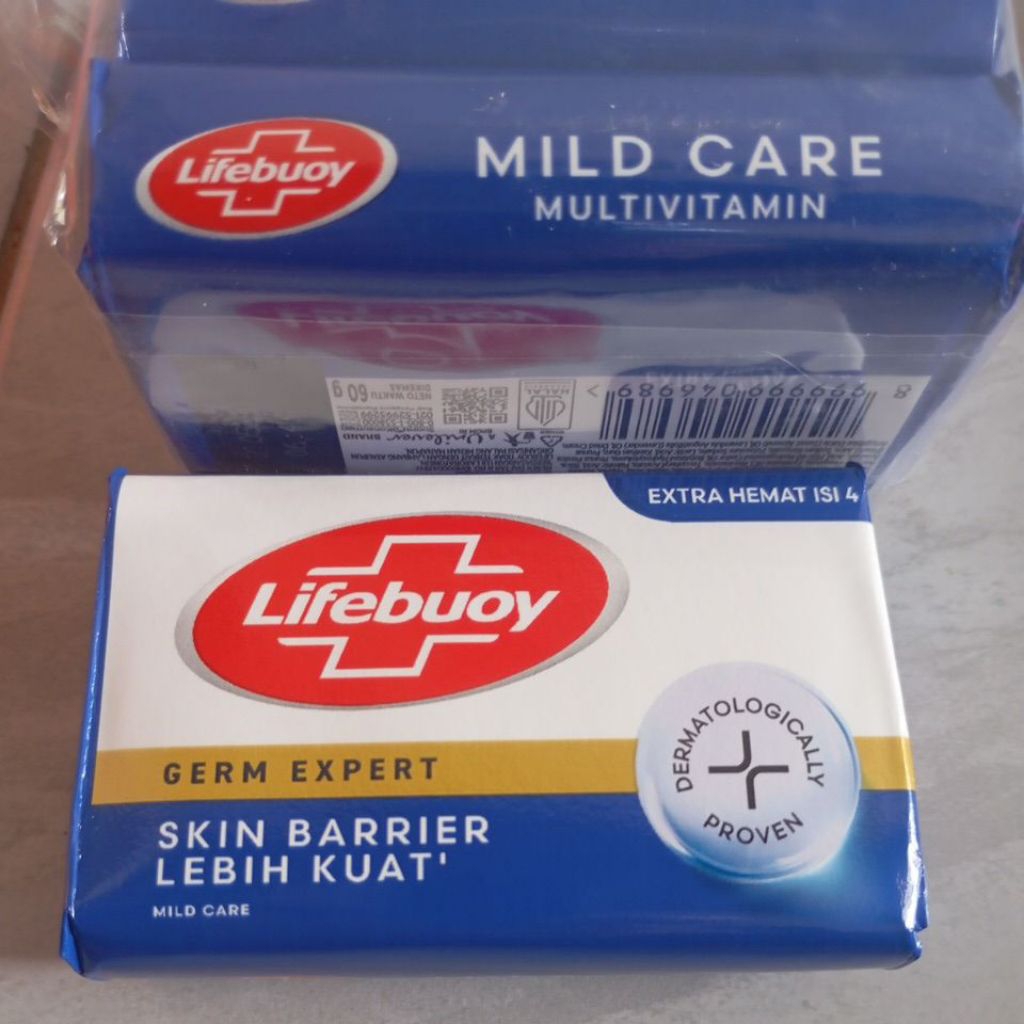 10 PACK  Lifebuoy Sabun Batang Mild Care  60 gr - Perlindungan Kuman, Kulit Lembut, Busa Melimpah