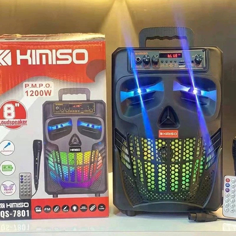 QS7801 Speaker Bluetooth 8 Inch Salon Blutut Karaoke Speker Blouttooth Super Bass Karokean Set