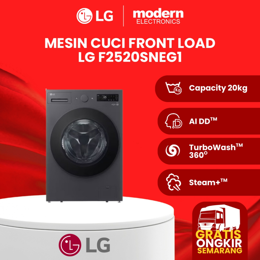 LG MESIN CUCI FRONT LOADING 20 KG F2520SNEG1