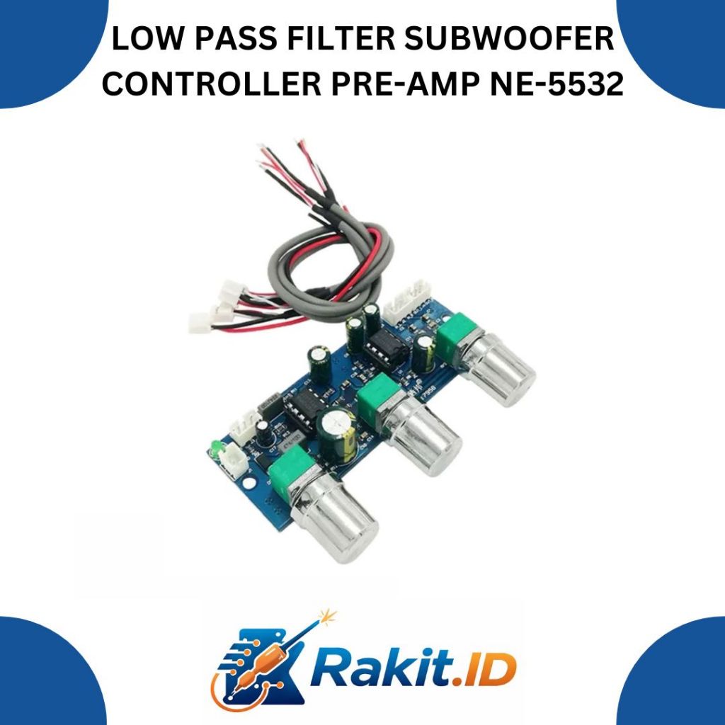 Low Pass Filter Subwoofer NE5532 Preamp Controller | Modul LPF Audio Bass Control