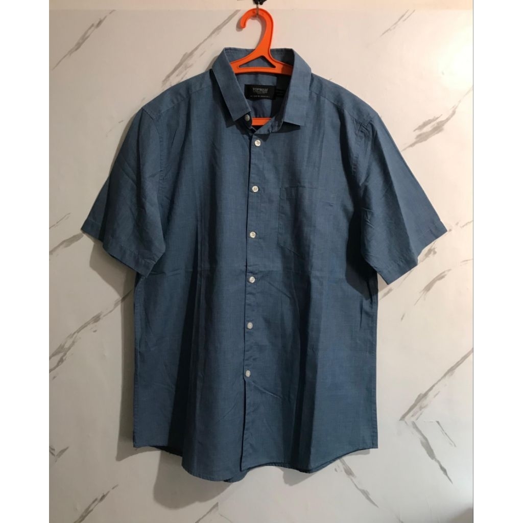 SALE Topman Kemeja Pria Lengan Pendek XL Original Authentic Murah
