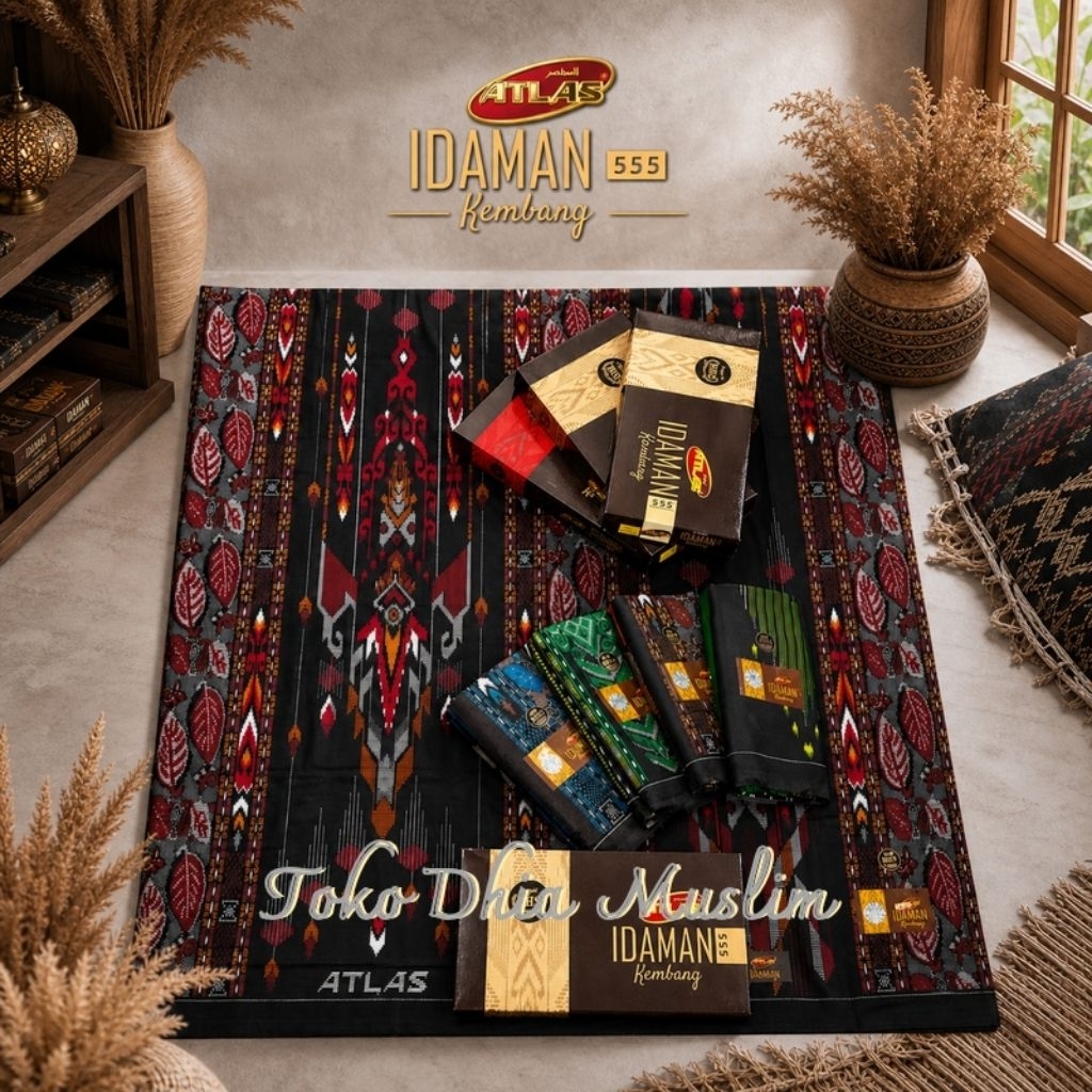 Sarung Atlas Idaman Harmoni 555 Mix warna Ecer Grosir