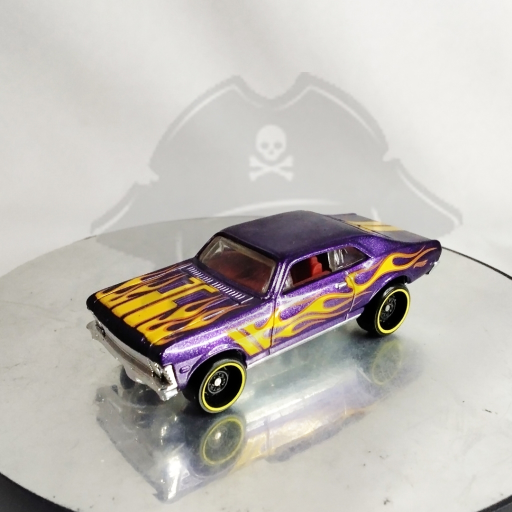 DIECAST HOTWHEELS REAL CARS LOOSE 68 CHEVY NOVA, HOTWHEELS CHEVY NOVA LOOSE