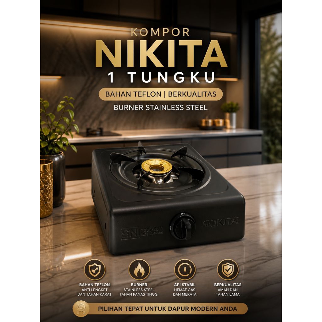 kompor nikita Teflon 1 tungku