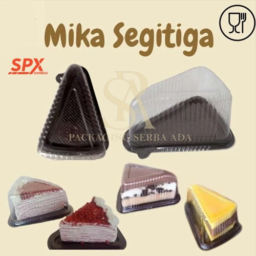 ( Instant ) 1 Dus CT Segitiga / Cake Tray Segitiga / Mika Cake Segitiga / MIKA TART SLICE SEGITIGA