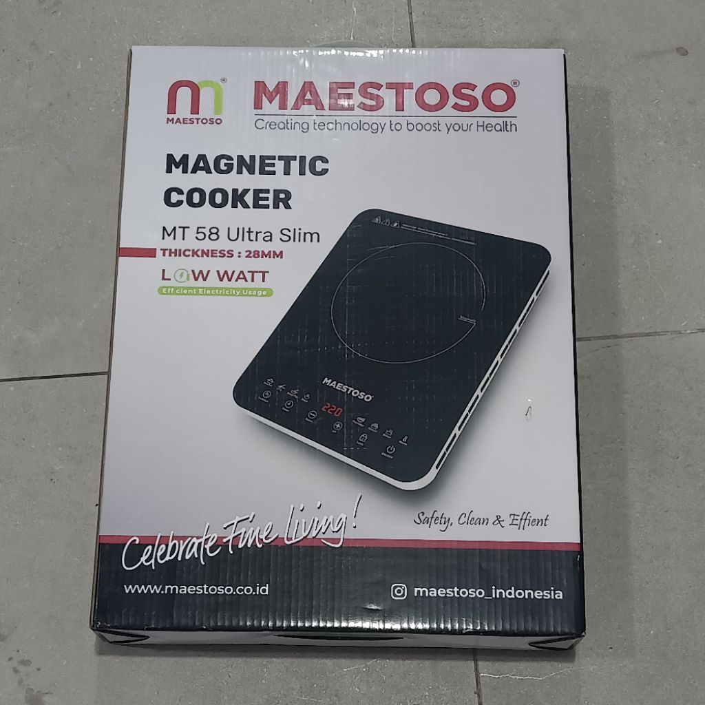 Maestoso MT58 Ultra Slim Magnetic Cooker Kompor Listrik Kompor Magnet