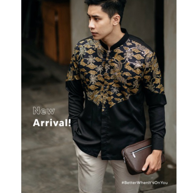 Kemeja Batik Pria NUC.ID-REJECT Arjuna (Hitam)