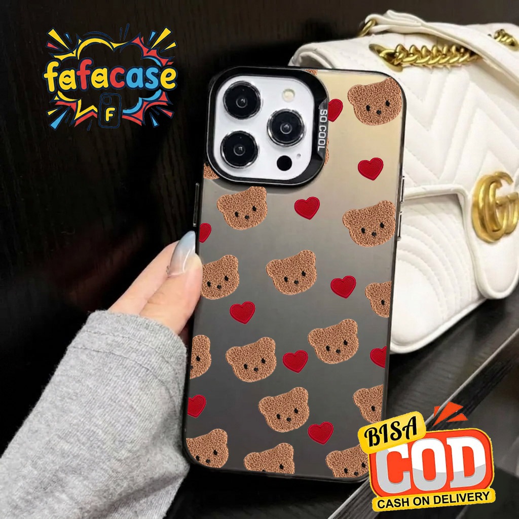 Teddy Love Aesthetic Case model hp iphone samsung vivo oppo DSB.