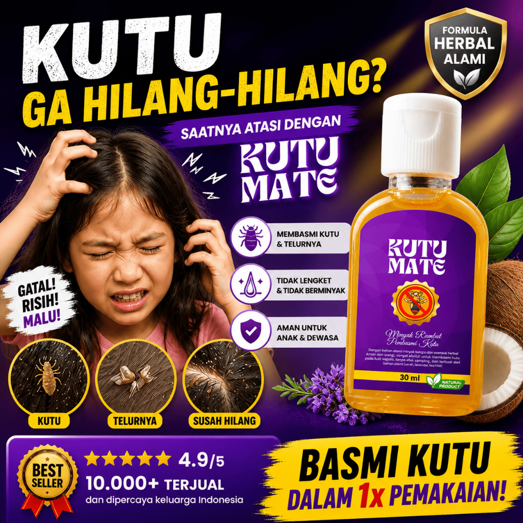 KutuMate Pembasmi Kutu Rambut Alami 30 Ml