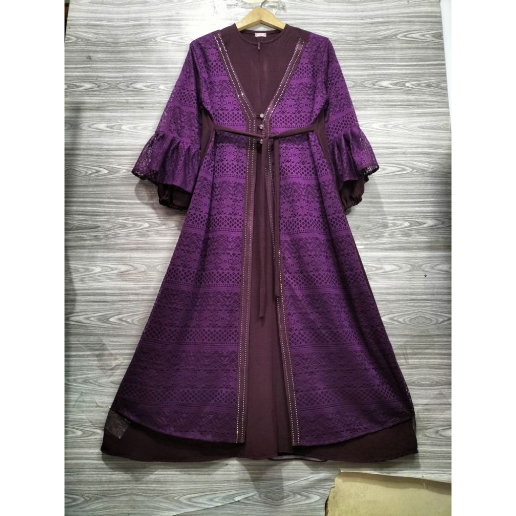 Fix Gamis Pesta Daily Kaftan Brokat Brukat Mewah